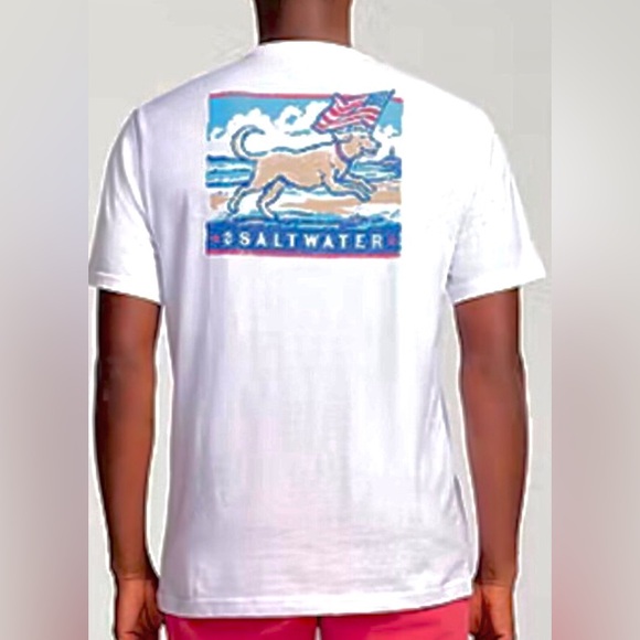 Izod Other - IZOD Saltwater Americana Crew Neck Classic Fit Graphic T-Shirt size Large NWT
